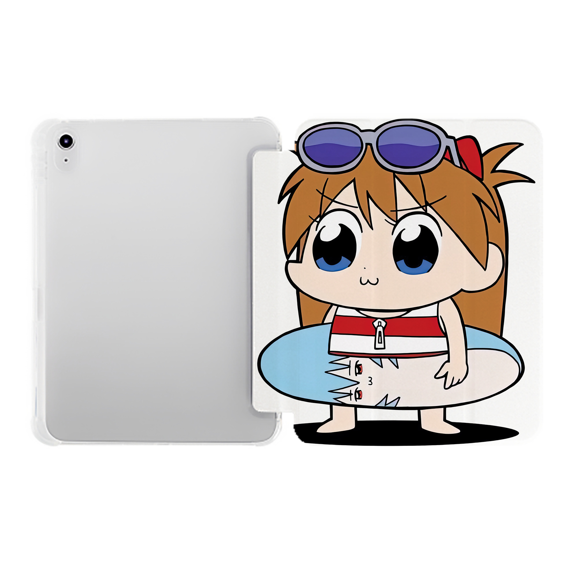 （画像用） EVA 新世紀エヴァンゲリオン IPad ケース ペン収納付き 三つ折りスタンド PUレザー×シリコン 対応機種9.5/10.5/10.9インチ